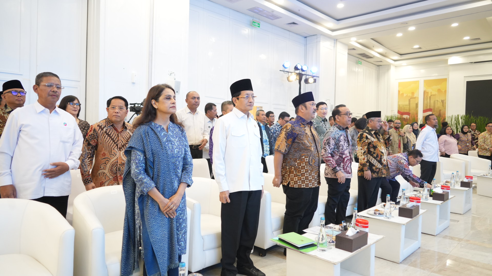 Menag didampingi Sekjen dan Dirjen Pendis menghadiri peluncuran PP ATS