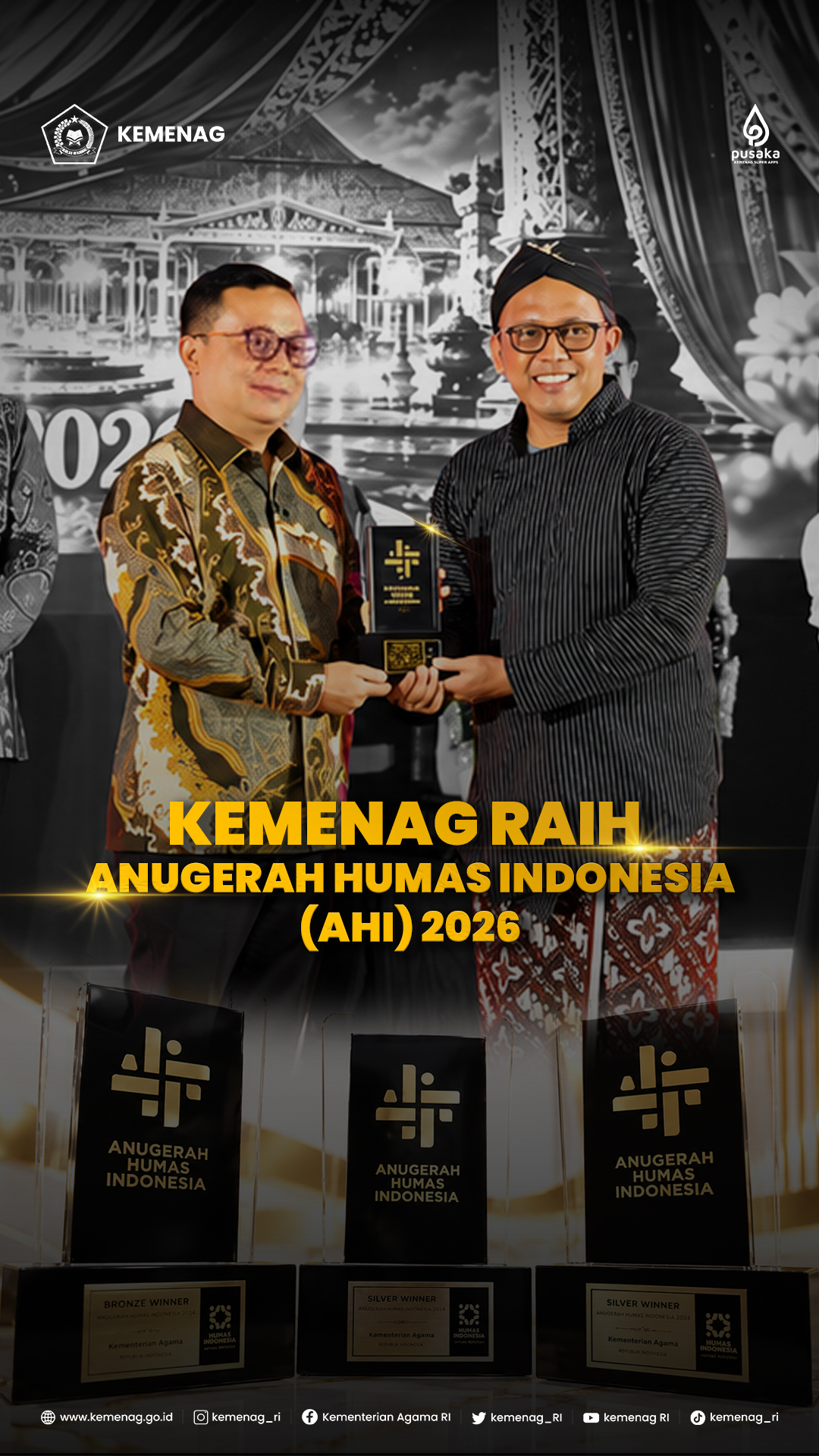 Kemenag Raih Anugerah Humas Indonesia (AHI)